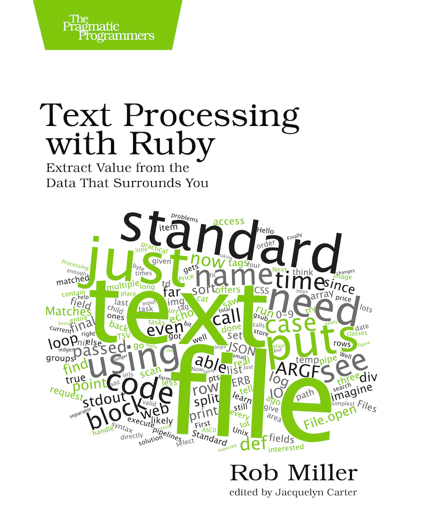 Book cover of Text Processing with Ruby